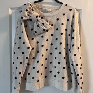 kate spade ♠️ bow polka dot sweatshirt